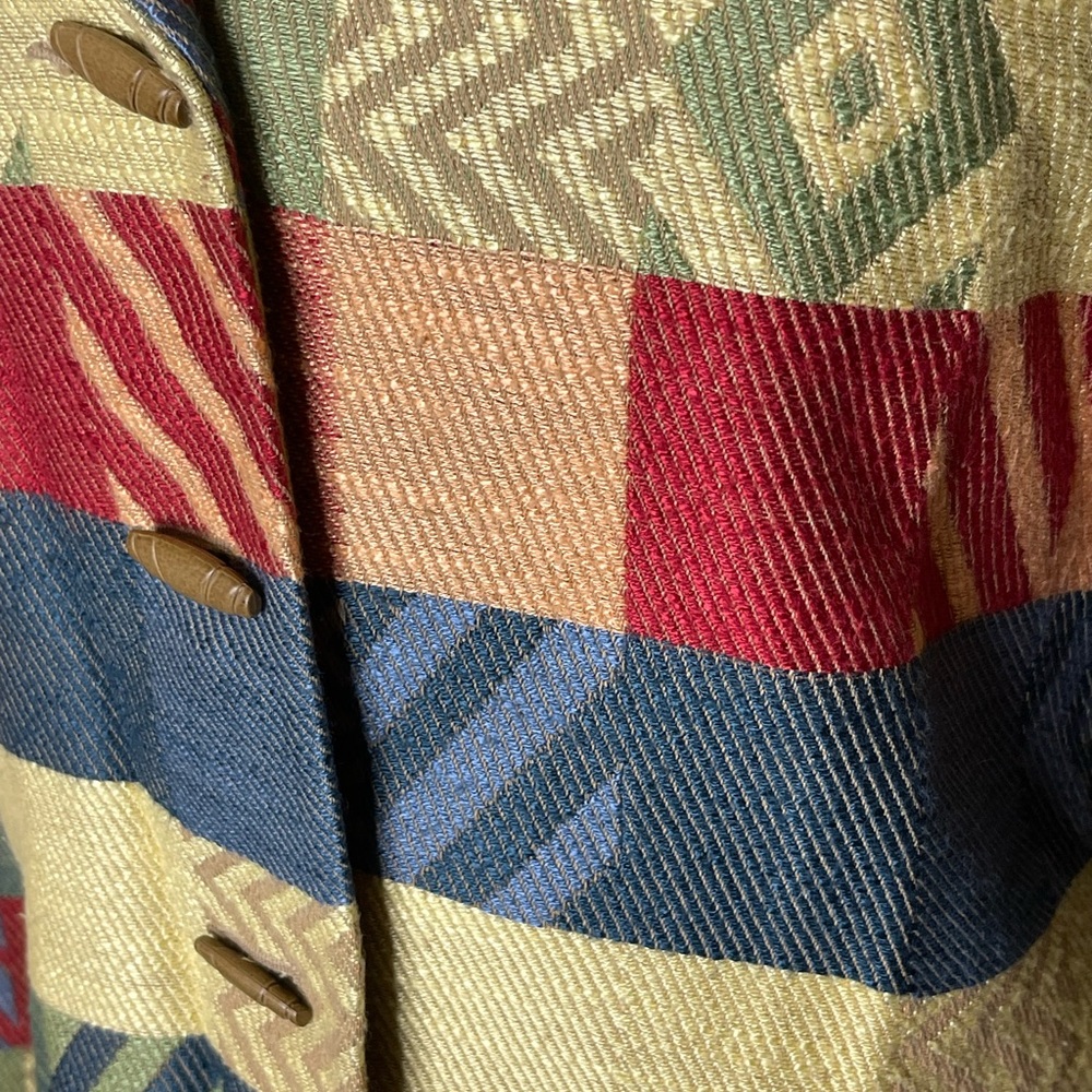 Vintage Don Caster Multicolor Patchwork Women's Jacket Sz 6 - Picture 3 of 5